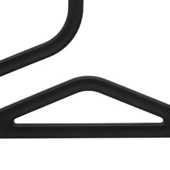 Perchas Y Travesaños>Set de 5 perchas de plástico negro