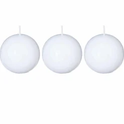 atmosphera Velas>Set De 3 Velas Bolas Blancas 88G 6Cm