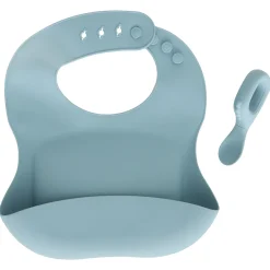 Niños atmosphera Accesorios Decorativos>Set de babero y cuchara YUM azul