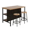 Mesas Para Comer>Set mueble y 2 taburetes MAISIE