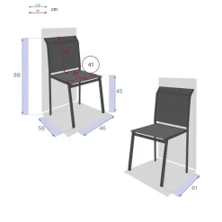 hespéride Sillas Y Pufs De Jardín>Silla apilable ESSENTIA gris antracita