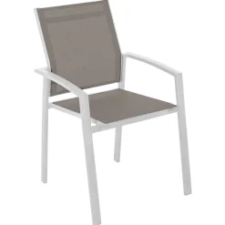 hespéride Sillas Y Pufs De Jardín>Silla AXIOME noisette y blanco
