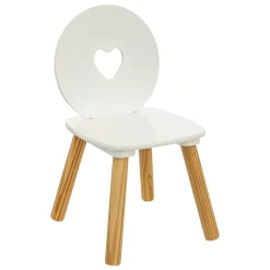 Niños atmosphera4kids Mobiliario>Silla Douceur Con Corazones Blanca