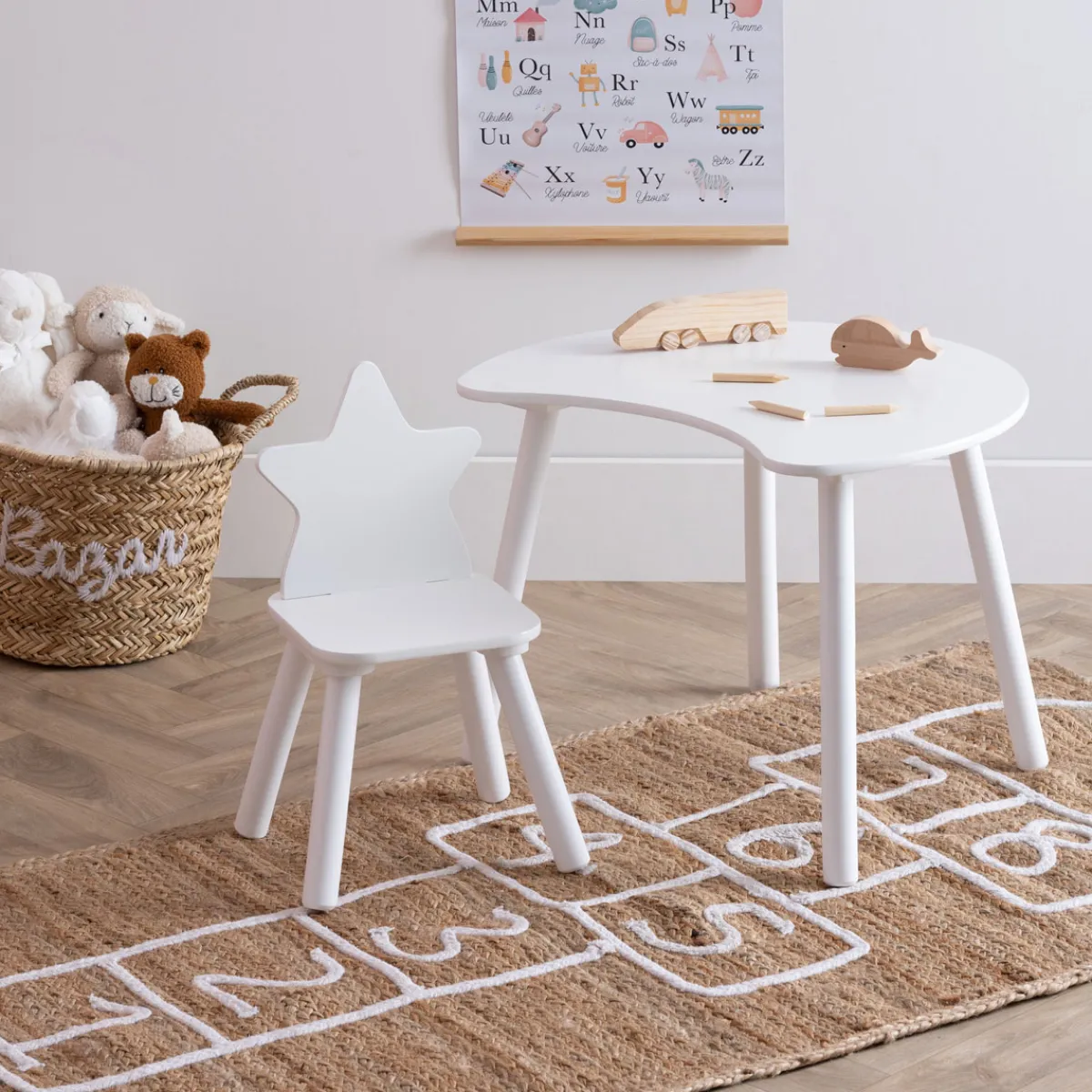 Niños atmosphera4kids Mobiliario>Silla Douceur Estrella Blanca