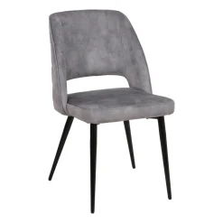 Sillas, Sillones Y Bancos>Silla KAI de terciopelo gris