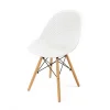 atmosphera Sillas, Sillones Y Bancos>Silla Mezy Blanca Con Patas De Madera
