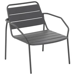 hespéride Sillas Y Pufs De Jardín>Silla PHUKET gris graphite de acero