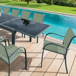 hespéride Sillas Y Pufs De Jardín>Silla PIAZZA verde oliva y graphite