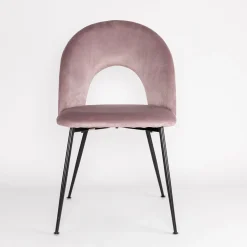 atmosphera Sillas, Sillones Y Bancos>Silla RAVEN de terciopelo rosa