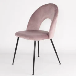 atmosphera Sillas, Sillones Y Bancos>Silla RAVEN de terciopelo rosa