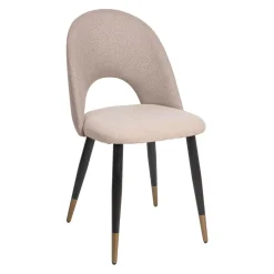 Sillas, Sillones Y Bancos>Silla RICK beige con patas metálicas