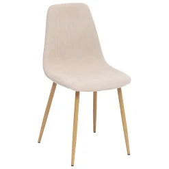 atmosphera Sillas, Sillones Y Bancos>Silla ROKA beige de terciopelo