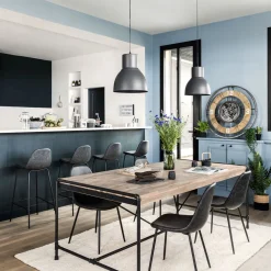 atmosphera Sillas, Sillones Y Bancos>Silla Vladi Efecto Cuero Gris 53x43x82Cm