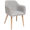 atmosphera Sillas, Sillones Y Bancos|Estilo Contemporaneo>Sillón De Tela Gris Claro Con Patas Claras Visoca
