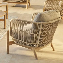 hespéride Sillas Y Pufs De Jardín>Sillón DEONA gris pardo de madera de acacia