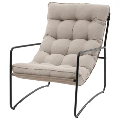 hespéride Sillas Y Pufs De Jardín>Sillón RELAX beige de acero y poliéster