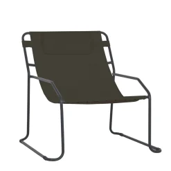 hespéride Sillas Y Pufs De Jardín>Sillón RELAX negro de acero y textileno