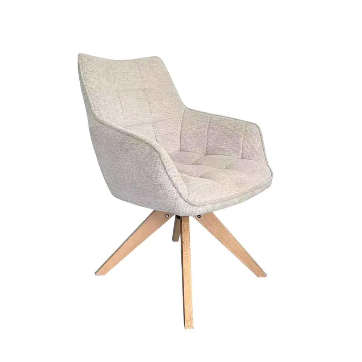 Sillas, Sillones Y Bancos>Sillón RODES de tejido beige