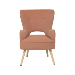 Sillas, Sillones Y Bancos>Sillón THOR rosa de terciopelo