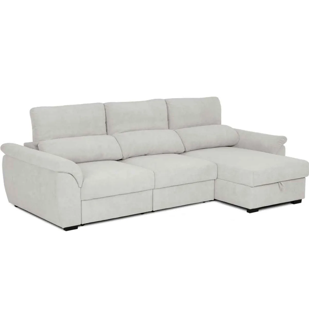 Sofás Y Sillones|Estilo Rústico>Sofá cama BREMAN gris c/arcón y chaise longue