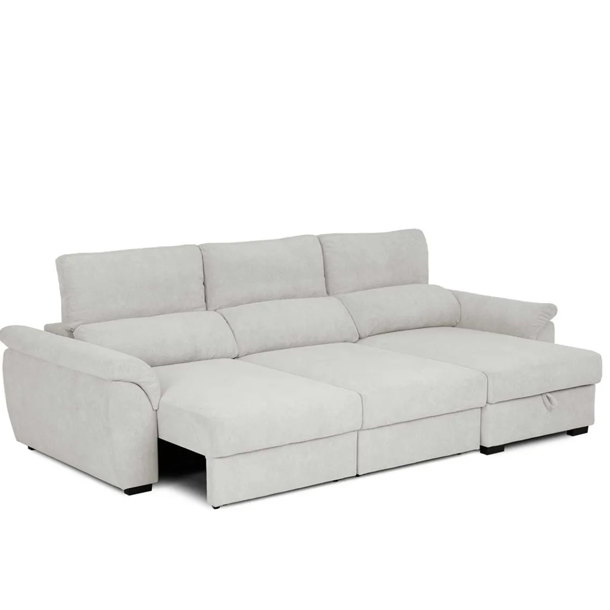 Sofás Y Sillones|Estilo Rústico>Sofá cama BREMAN gris c/arcón y chaise longue