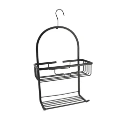 Accesorios De Baño>Soporte De Ducha Negro Con Gancho