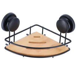 Accesorios De Baño>Soporte De Esquina C/Ventosas Metálicas