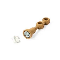 Varillas Y Accesorios>Soporte Doble D28Cm Barniz Natural