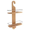 Accesorios De Baño>Soporte Metálico De Bambú C/2 Niveles