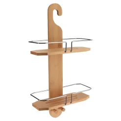 Accesorios De Baño>Soporte Metálico De Bambú C/2 Niveles