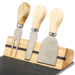 secret d'gourmet Degustación>Tabla de quesos c/3 cuchillos 16x32cm