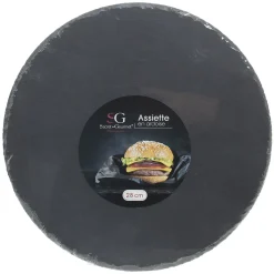 secret d'gourmet Degustación>Tabla Redonda De Losa De Roca 28Cm
