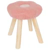Niños atmosphera4kids Mobiliario>Taburete de felpa rosa forma de flor WILD FOREST