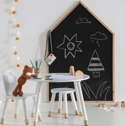 Niños atmosphera4kids Montessori>Taburete Douceur Blanco Mdf 24x26.5x24Cm