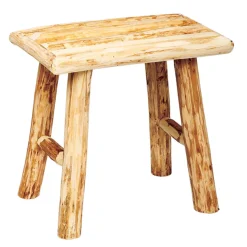 atmosphera Puff Y Banquitos|Estilo Étnico>Taburete marrón de madera WOODY