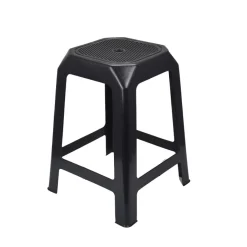 Bancos Y Escaleras>Taburete negro