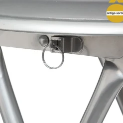 atmosphera Sillas, Sillones Y Bancos>Taburete plegable gris de metal