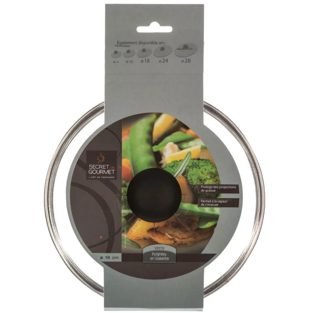 5five Tapas Y Cubiertas>Tapa De Vidrio P/Cacerola 18Cm