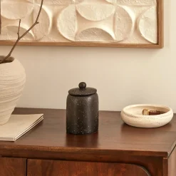 atmosphera Accesorios>Tarro decorativo WONJ negro 15x10cm