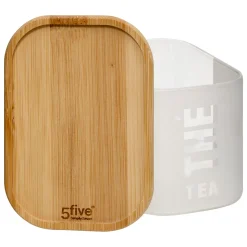 5five Cajas Y Frascos>Tarro para té de vidrio y bambú 0.72L