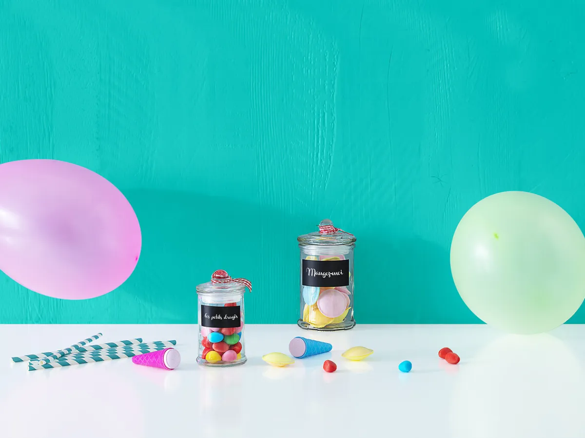 Cajas Y Frascos>Tarro Vidrio C/Etiqueta De Pizarrón