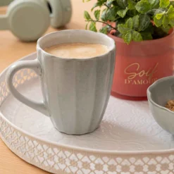 secret d'gourmet Tazas Y Tazones>Taza de cerámica verde claro WILD ROMANCE 37cl