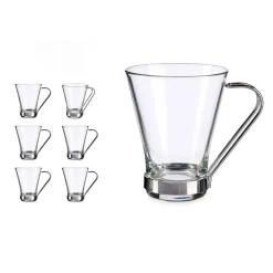 Tazas Y Tazones>Taza De Vidrio C/Asa De Metal 20Cl