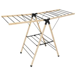 5five Tendederos Y Tablas De Planchar>Tendedero para ropa de bambú y metal 13m