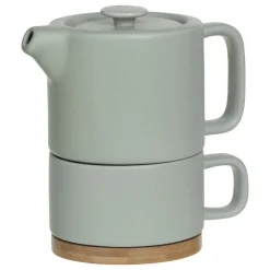 secret d'gourmet Teteras Y Hervidores>Tetera+Taza De Cerámica Verde