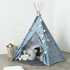 Niños atmosphera4kids Mobiliario>Tienda Tipi Azul C/Estrellas 160Cm