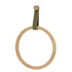 Toalleros>Toallero Bambú Redondo Con Asa Verde