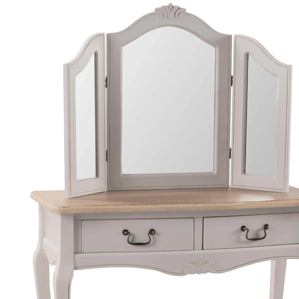 atmosphera Muebles Y Carros De Apoyo|Estilo Rústico>Tocador Bela Blanco C/Espejo 90x40x79Cm