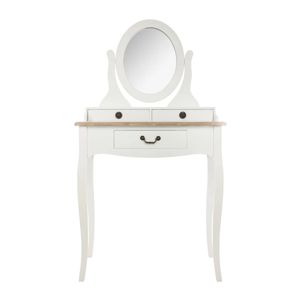 atmosphera Muebles Y Carros De Apoyo|Estilo Rústico>Tocador Mdf Chrysa 3 Cajones 74x40x135Cm