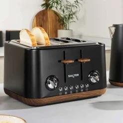 Electrodomésticos>Tostadora 4 rebanadas SALTER TORONTO negra